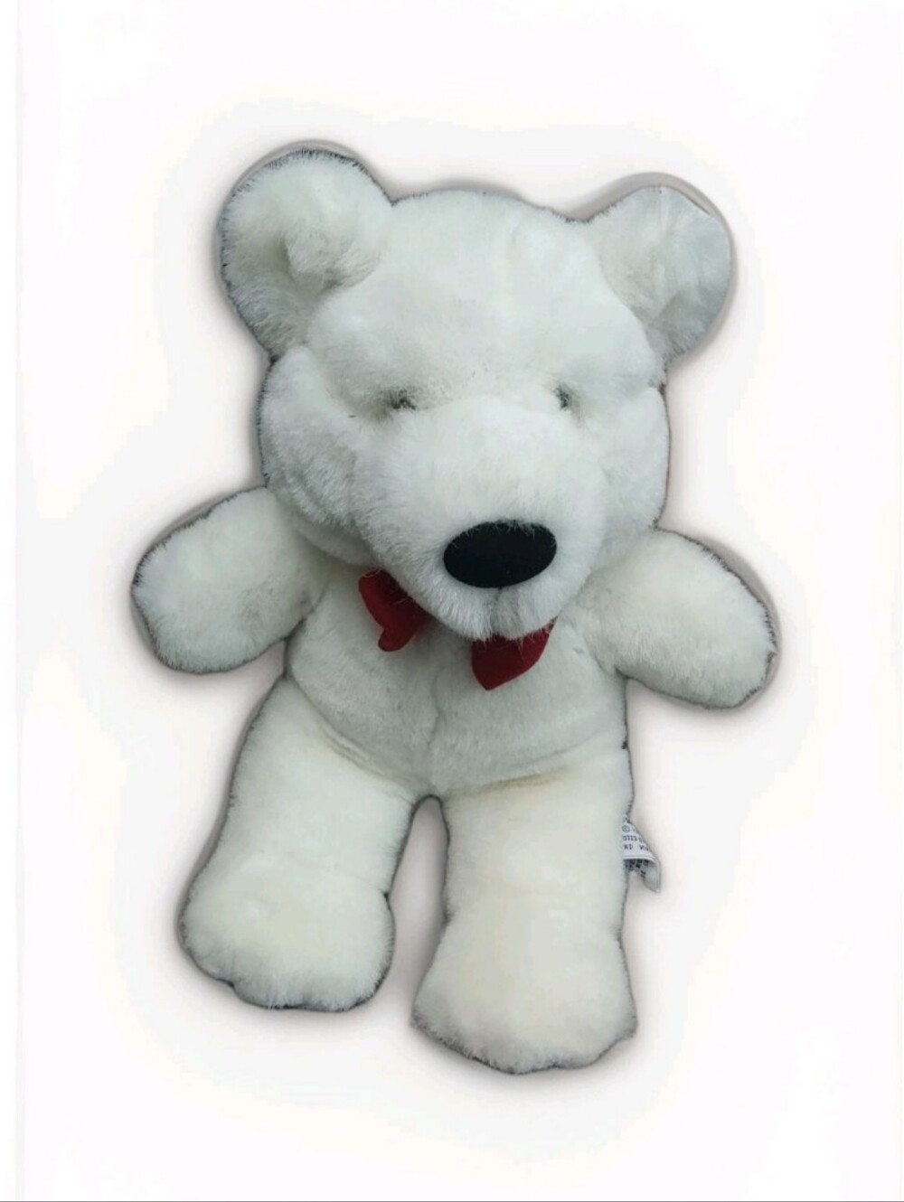 Vintage 1986 Thalhimers Snow Bear White 12" Stuffed Teddy Bear Animal Soft Plush
